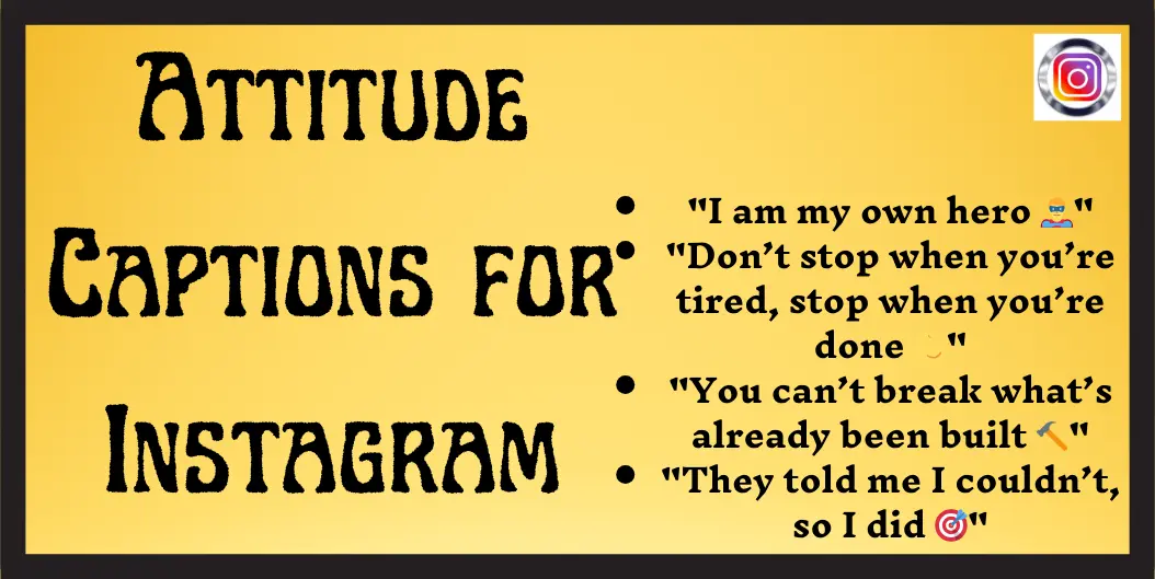 Attitude Captions for Instagram