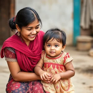 Caption for Childhood Pic with Mother