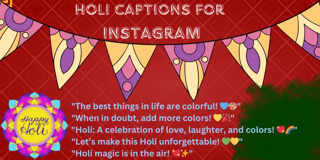 Holi Captions for Instagram