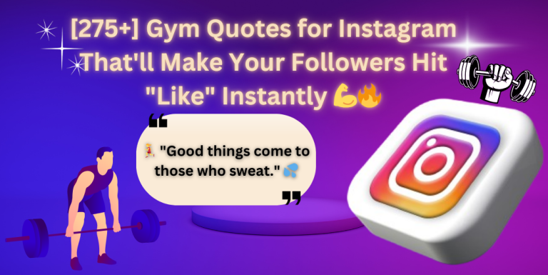 Gym quotes for Instagram