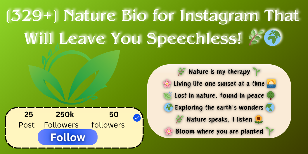 nature bio for Instagram
