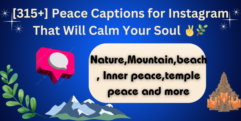 peace captions for Instagram