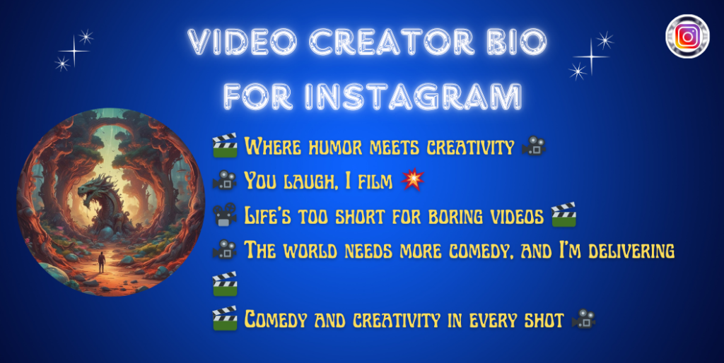 video creator bio for Instagram